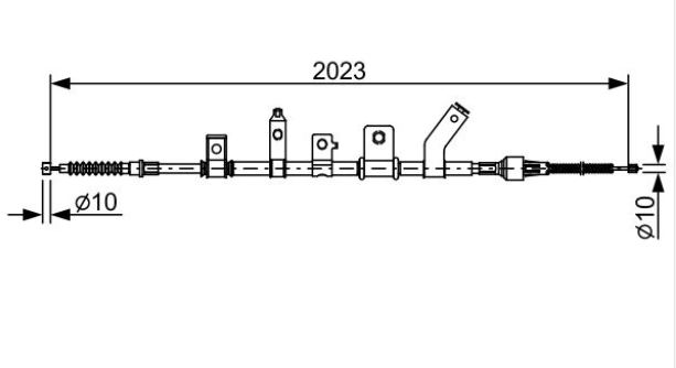 Трос ручного тормоза