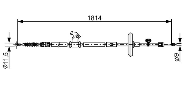 Трос ручного тормоза