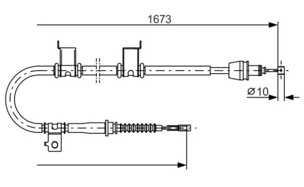 Трос ручного тормоза