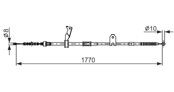 Трос ручного тормоза