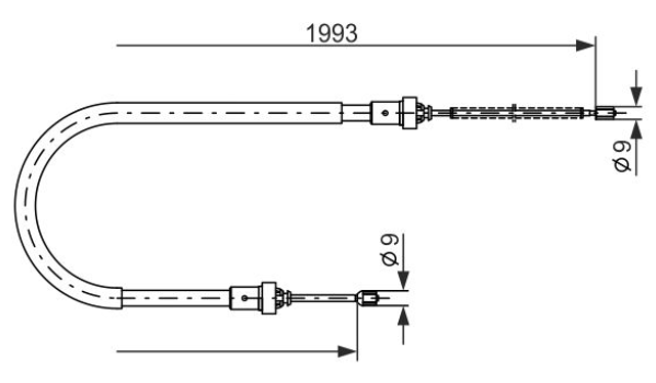 Трос ручного тормоза