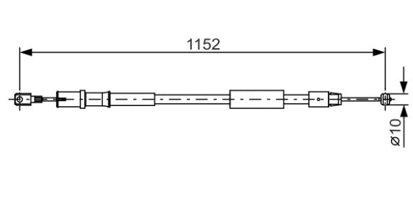 Трос ручного тормоза