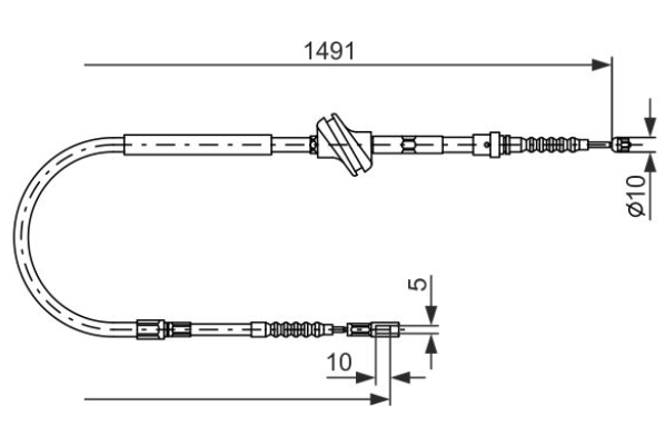 Трос ручного гальма 1987477687 - зображення 5