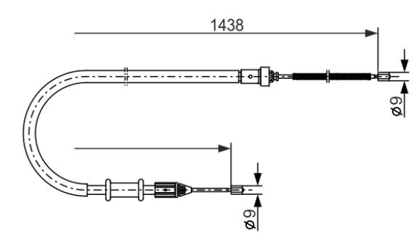 Трос ручного гальма 1987477634 - зображення 5