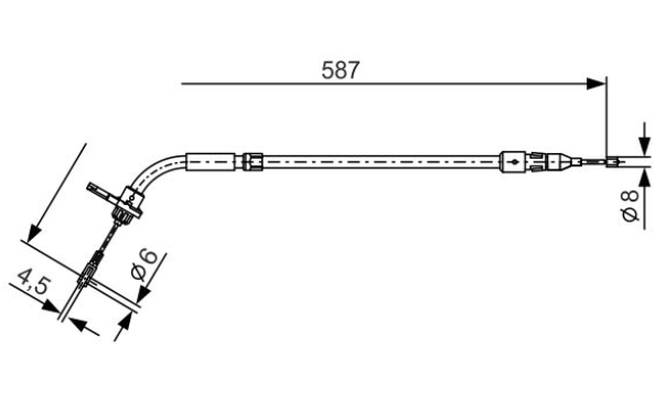 Трос ручного тормоза