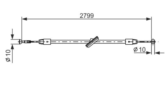 Трос ручного гальма 1987477197 - зображення 5