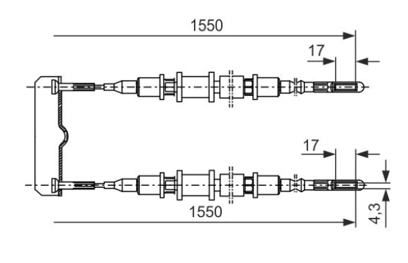 Трос ручного тормоза