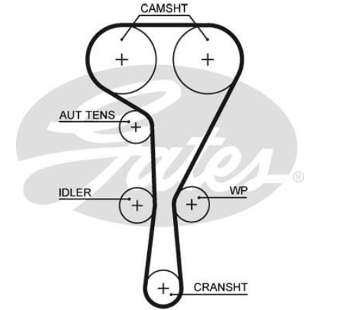 Комплект ременя ГРМ K055550XS - зображення 2