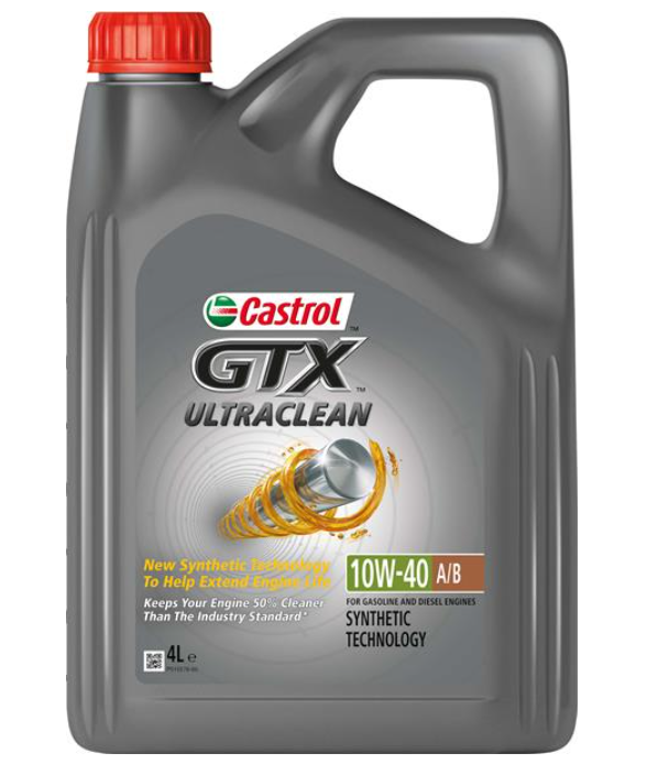 Моторна олива CASTROL GTX ULTRACLEAN / 10W40 / 4л. /( ACEA A3/B4 )