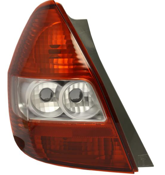 ліхтарь задний лівий, без патрона, бело-червоний -06