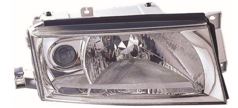 Фара прав. H4/H3 авт.регул. с мотрч. 9/00- [DEPO]