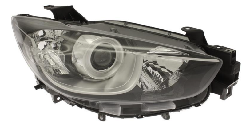 MZ CX5 Фара перед.пра. H11/HB3, чорн.відбівач, aut/механ. [DEPO]