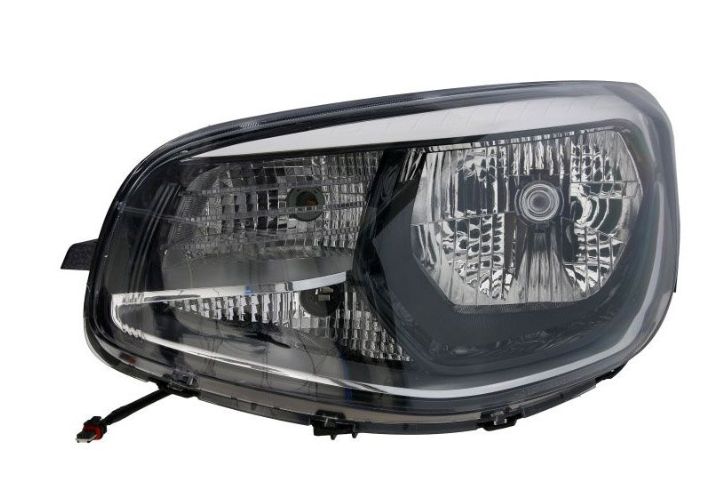 KA SOUL Фара перед. лів., H4, авт.регул., чорн.відбівач  [DEPO]