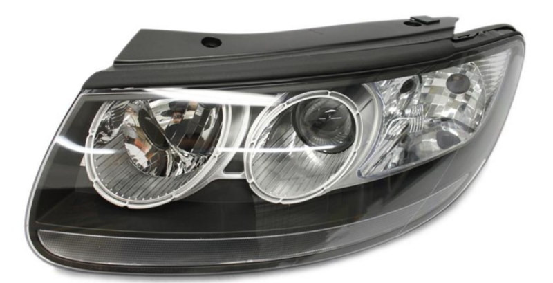 Фара ліва  H7/H7 с показником повор., черна рамка, мех./елек., 10-  [DEPO]