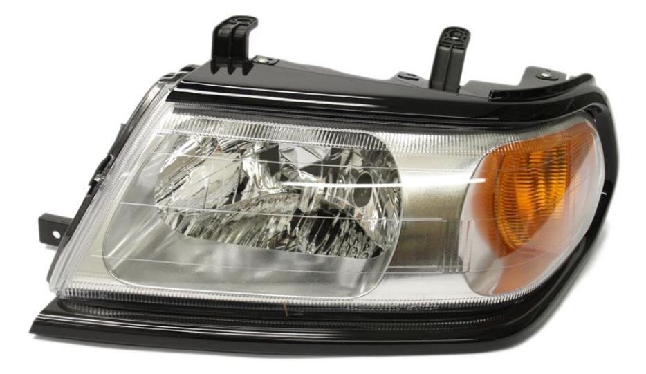 Фара ліва H4 с Показник поворота мех/авт.рег.,(черна рамка) SPORT 06- [DEPO]