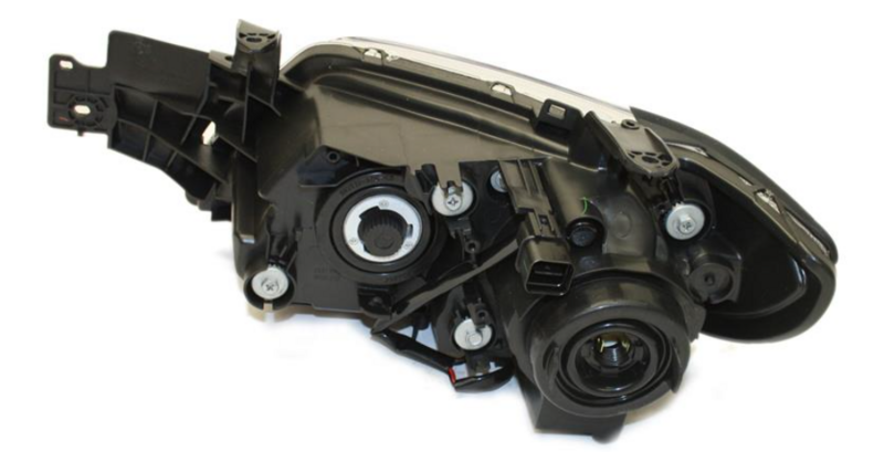 Фара права HB3/H1 хром. рамка мех.рег. 05- [DEPO] 214-1179R-LD-E1 - зображення 2