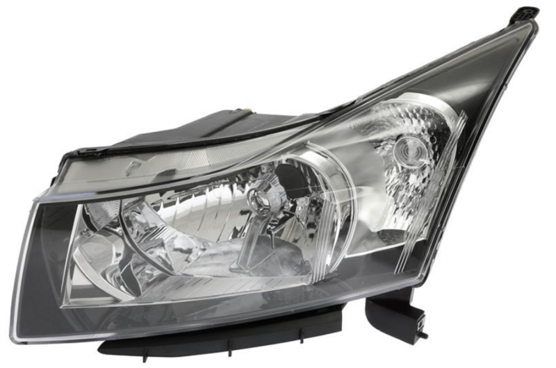 CTCRUZE 09- Фара ліва H4 з поворотн., елек.рег., с мотор., черна рамка [DEPO]