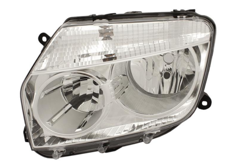 Фара ліва H7/H1, авт./мех.рег., хром.рамка [DEPO]