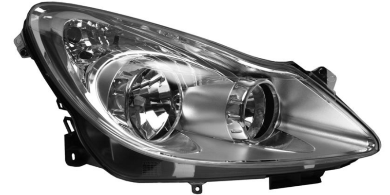 Фара права H7/H1. хром.рамка елек.рег. [DEPO]