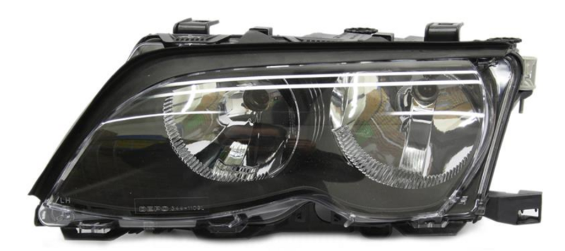 Фара лів. H7/H7 SED/TOURING черна рамка 10/01- [DEPO]