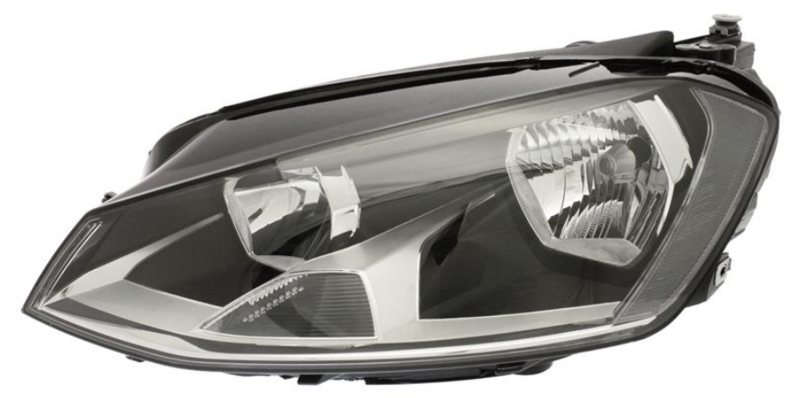 VW GOLF VII 12- Фара перед. лев H7/H15, автомат, + корректор, black rim [DEPO]