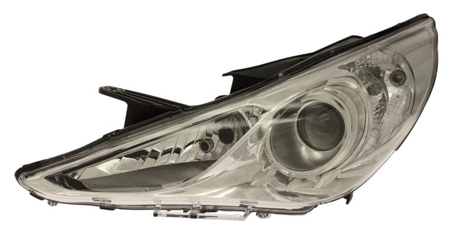 Фара левая H7/H7+Показатель, автом. рег.с мотором, хром.рамка, 11- [DEPO]