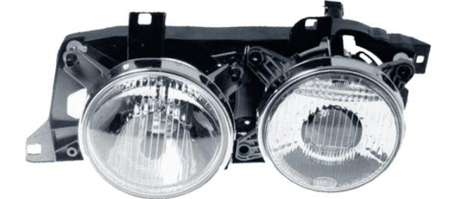 Фара лів. H1/H1, ручн./автомат. регул., в сборе [DEPO]