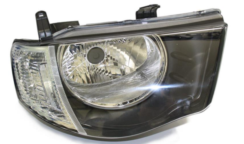 Фара права  H4 с прозр.Показник поворота, елек. рег., двойной каб. [DEPO]