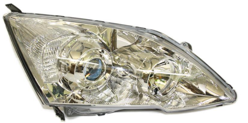 Фара права H1/HB3 мех/елек., рег.хром. рамка [DEPO]