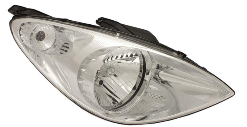 Фара права H4 автом. рег, с мотором [DEPO]