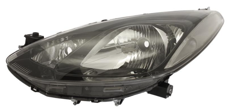 Фара левая H4, man/автом. рег, черная рамка [DEPO]