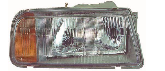 Фара лев. H4, ручн. регул., с поворотн. [DEPO]