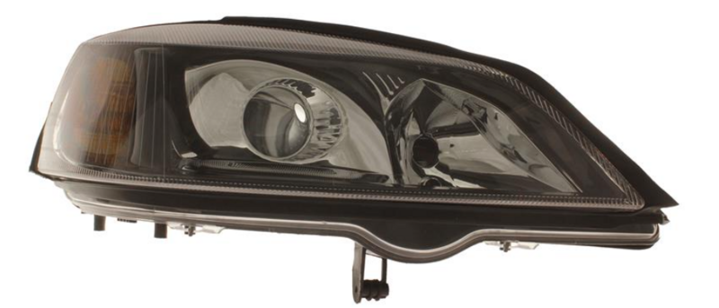 Фара права  XENON(D2S)/H7 с показником повор., черна рамка, елек. рег., [DEPO]