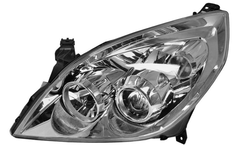 Фара лів. H7/H1 з поворотником та хром. рамкой, авт. регулировка 9/05- [DEPO]