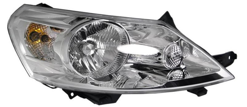 Фара права H4, елек.рег. с моторчиком [DEPO]