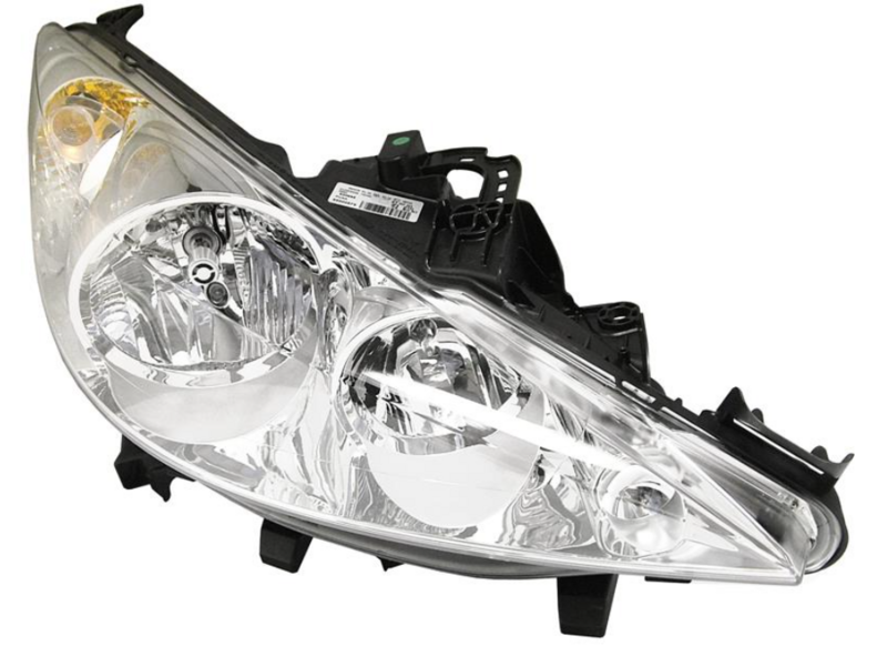 Фара права H7/H1 без противотум., елек.рег.,с моторчиком [DEPO]