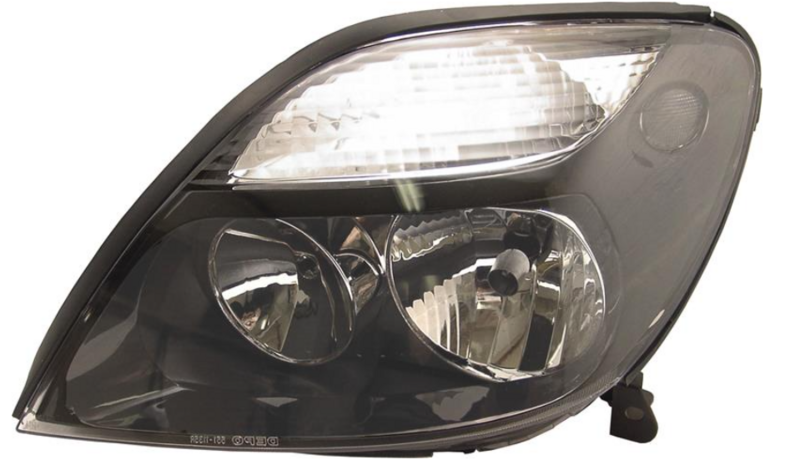 Фара лів. H1/H7, автом. регул. (черн. рамка) 10/99- [DEPO]