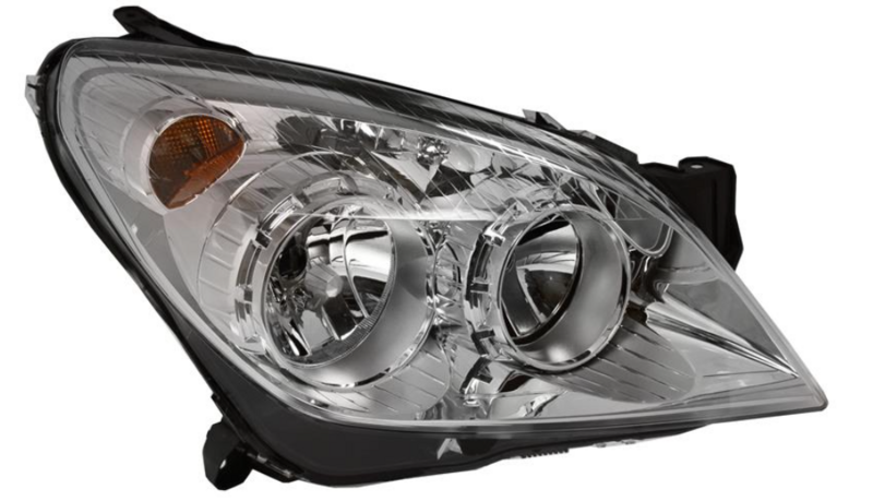 Фара правая H7/H1 с показателем повор., хром. рамка, елек. рег., с моторч. 4/07- [DEPO]