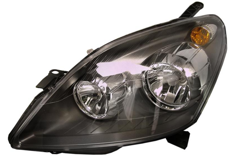 Фара лев. H7/H1 с поворотником, черная рамка, авт. регул.с моторчиком -06 [DEPO]