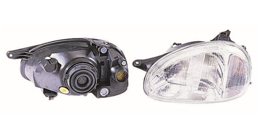 Фара лів. H4 з поворотником автомат. регул. [DEPO]