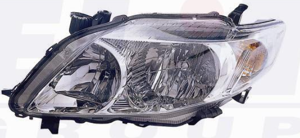 TOCOR 08- Фара ліва HB4/HB3 с Показник поворота (жовта вставка) мех/елек. 4-дв. [DEPO]