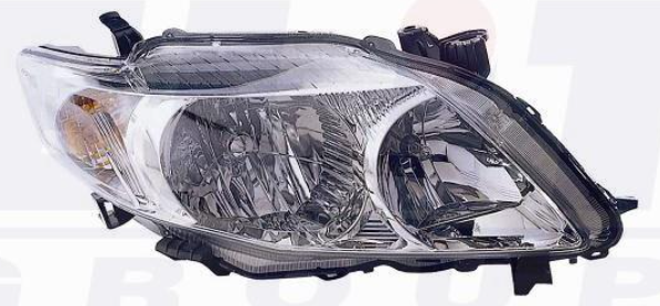 TOCOR 08- Фара права HB4/HB3 с Показник поворота (жовта вставка) мех/елек. 4-дв. [DEPO]