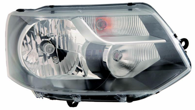 Фара права H4, автом. рег., с мотором,  [DEPO] 10/09-