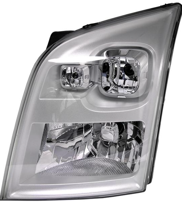 Фара лів. H4 (хром) елек.рег. [DEPO]