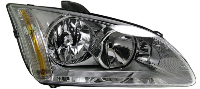 Фара прав. H7/H1, авт.регул. (серебр.рамка) [DEPO]