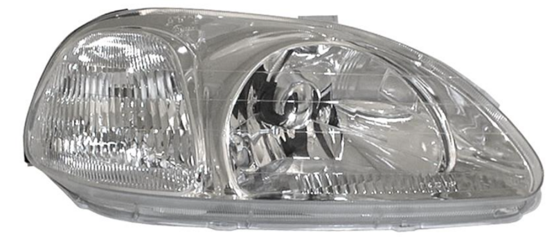 Фара прав. H4, авт. регул. 3/4-дв. (typ Valeo) -2/99 [DEPO]