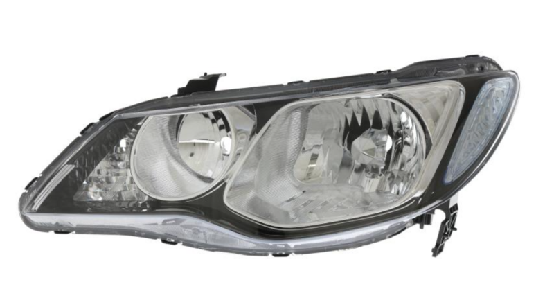 Фара ліва  HB3+HB4, черна рамка, елек. рег., SEDAN [DEPO]