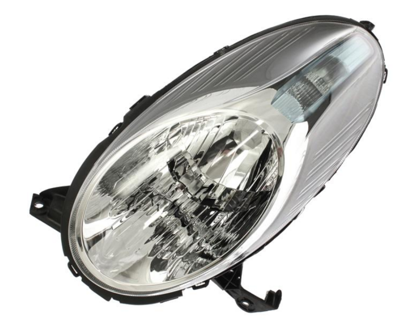 Фара ліва H4, автом. рег. (хром.рамка), автом. рег. 11/07- [DEPO]