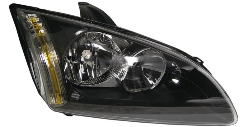 Фара прав. H7/H1, авт.регул. (черна рамка) [DEPO]