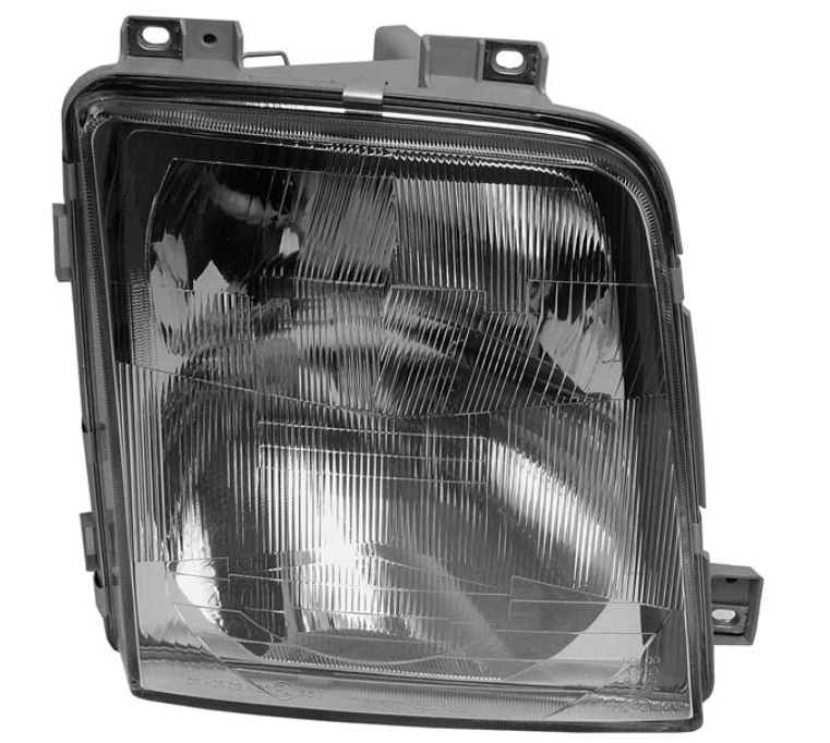 Фара прав. H4/H1 ручна/гидравлическа регул. [DEPO]